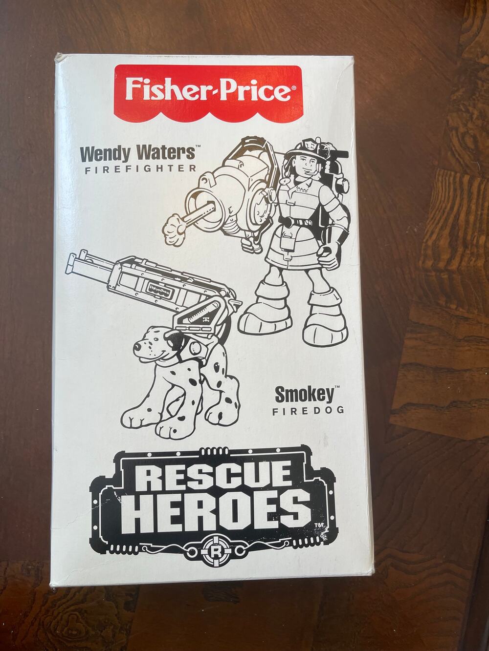 1998 Fisher-Price Rescue Heroes Wendy Waters Firefighter & Smokey Dog Sealed Box
